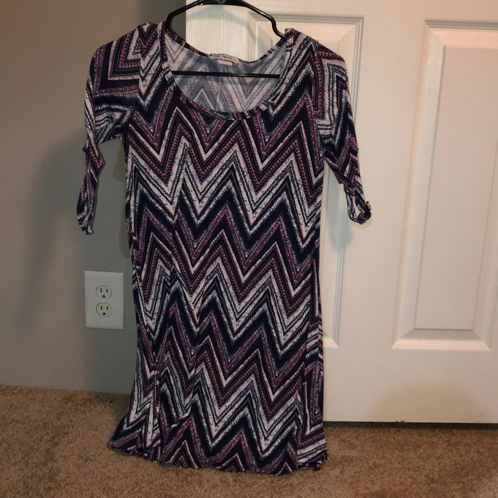 Navy blue and pink dress